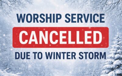 December 28, 2025 Worship Services Cancelled